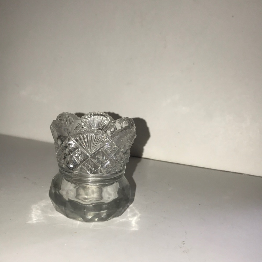 Vintage pressed glass toothpick holder